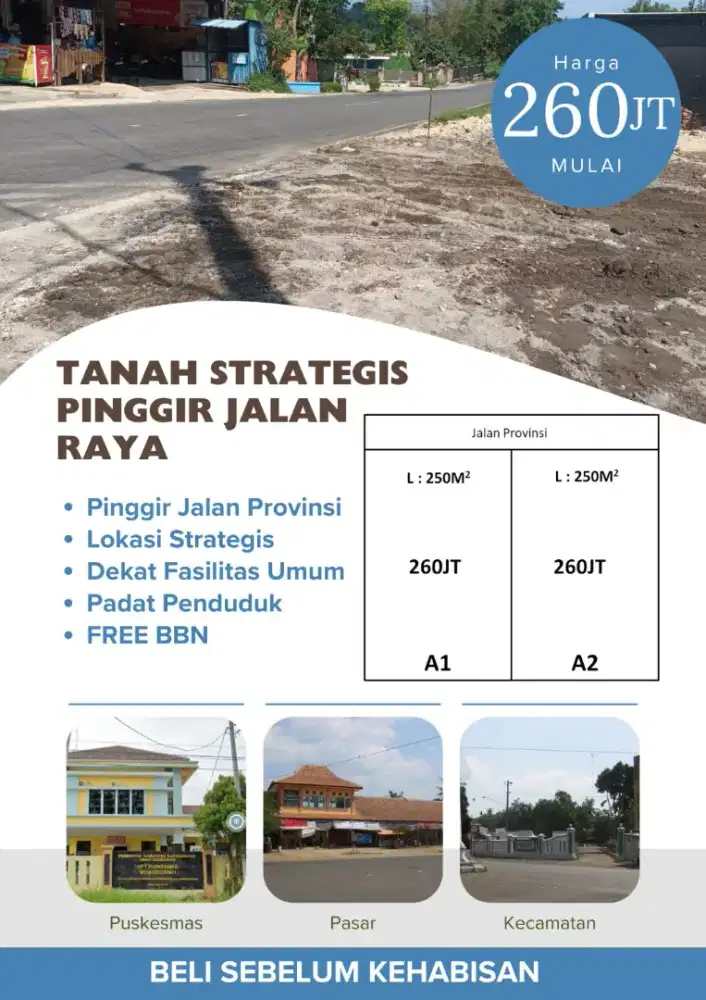 Dijual tanah strategis Murah