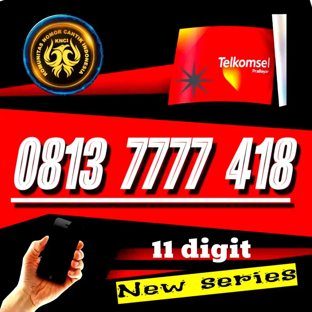 NOMOR CANTIK SIMPATI 11 DIGIT NEW SERIES KWARTET 7777 418