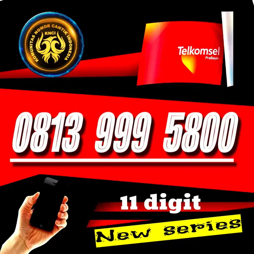 NOMOR CANTIK SIMPATI 11 DIGIT NEW SERIES RAPI EKOR RATUSAN 999 5800