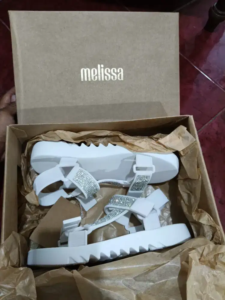 Sepatu Sandal Meliisa Deluxe Papete Ad White Size 37 New Original