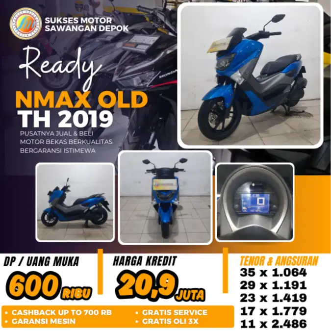 KREDIT DP 600 YAMAHA NMAX OLD TH 2019 UNIT MULUS DAN BERGARANSI