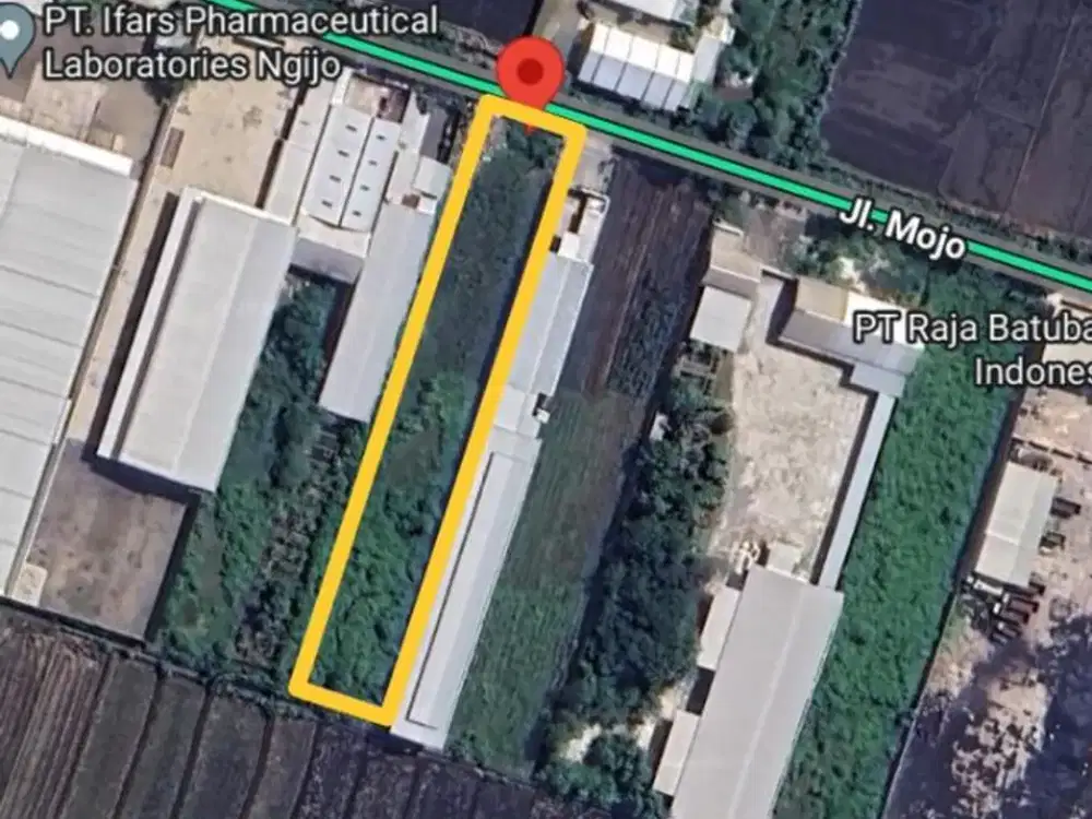 Dijual Tanah Pekarangan Zona Industri Lokasi Strategis Karanganyar Luas 3300m2