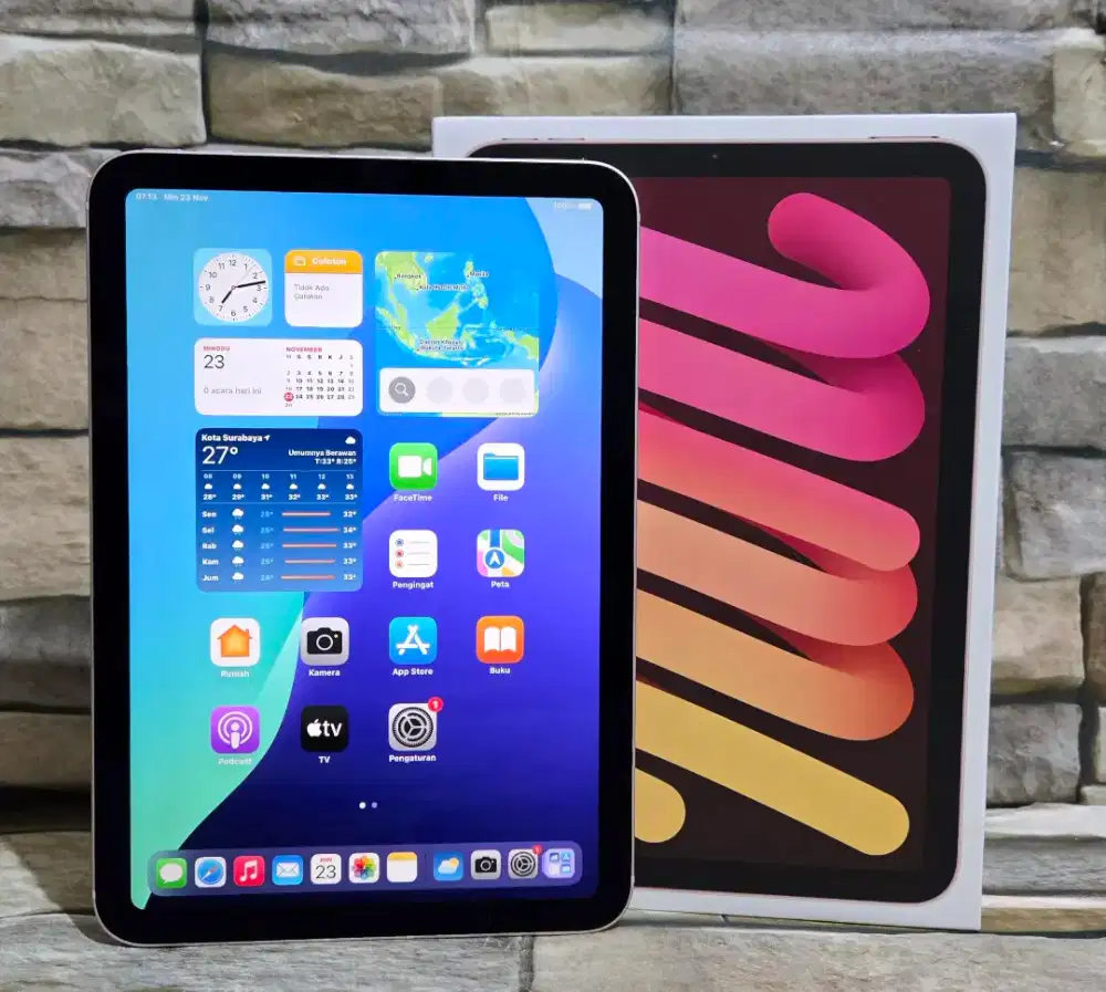 Ipad Mini 6 64Gb Wifi + Cellular Resmi ibox Fulset segel mulus 98%