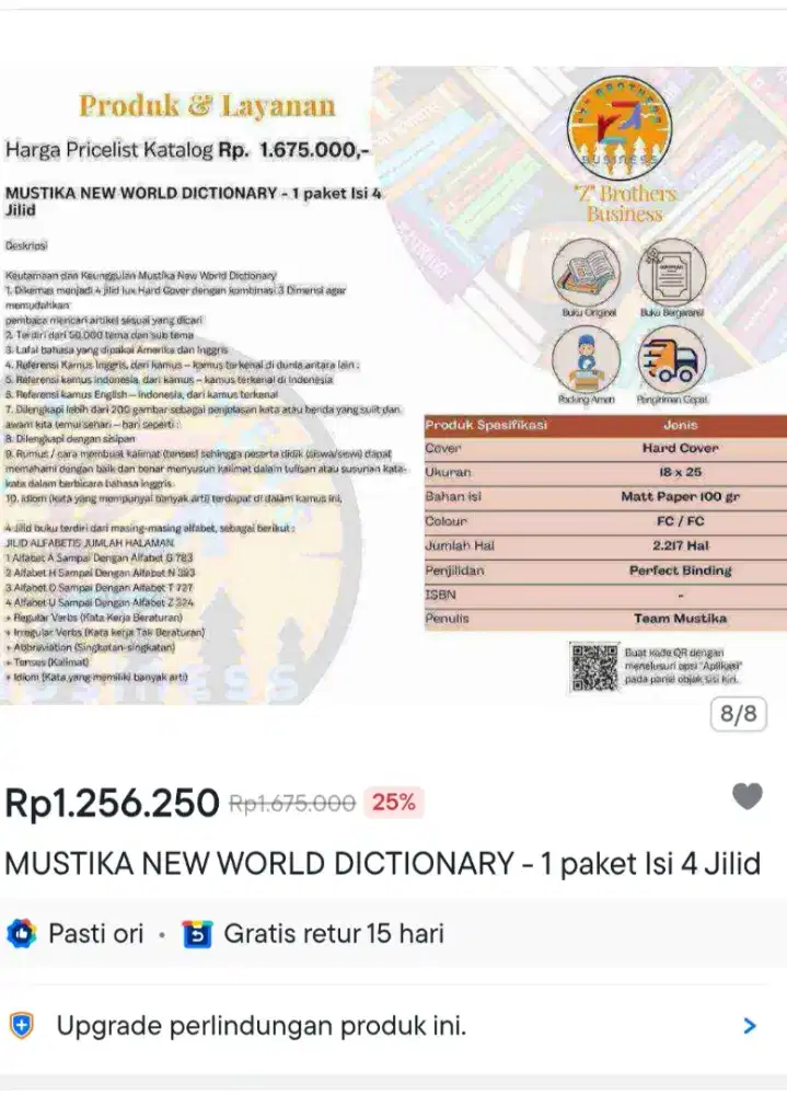 MUSTIKA NEW WORLD DICTIONARY KAMUS JILID LENGKAP