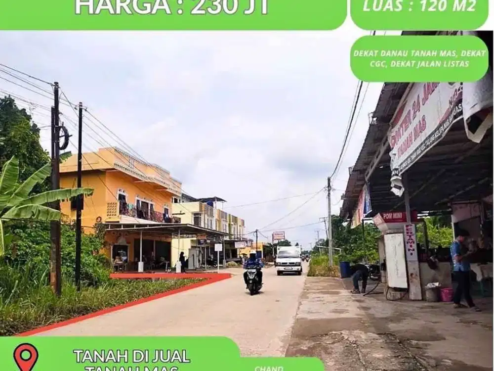 Dijual Tanah Pinggir Jalan Tanah Mas Palembang