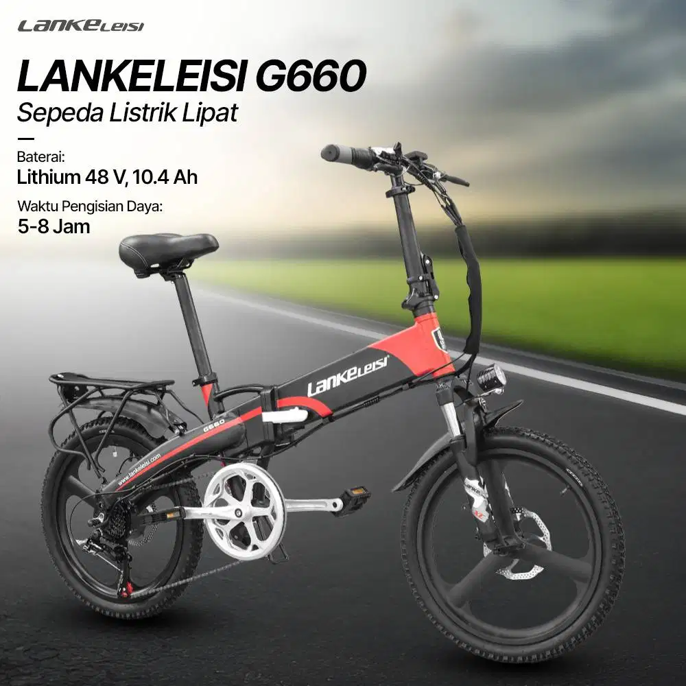 Lankeleisi Sepeda Listrik Lipat Folding Bike Luxury Edition 48V 10.4Ah
