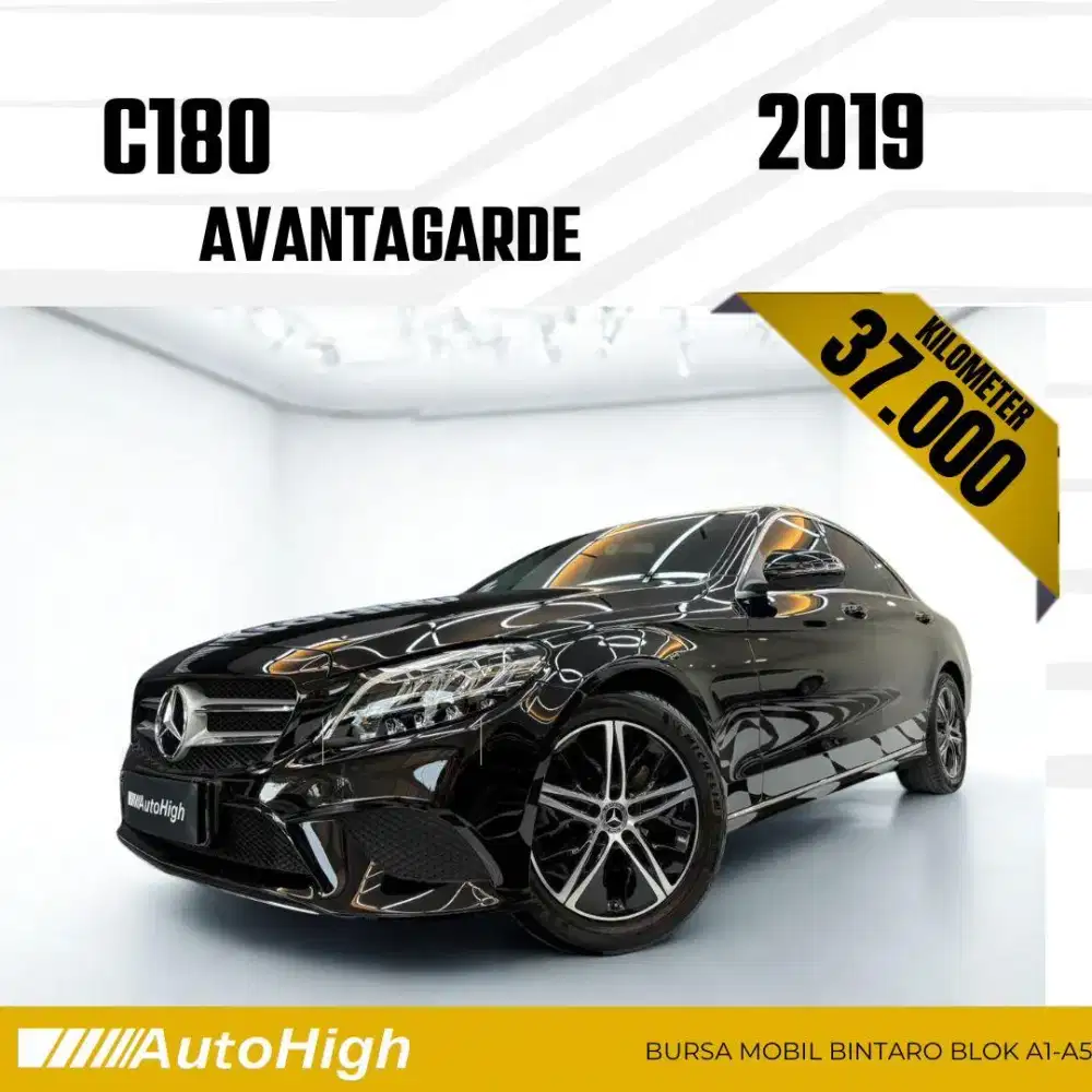 DP10% [Km37.000] C180 Avantgarde 2019 Black Reg 2020 #AUTOHIGH