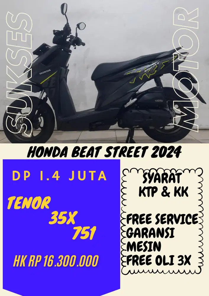 DP MURAH HONDA BEAT STREET 2024 DP 1.4 JUTA BISA CASH/KREDIT