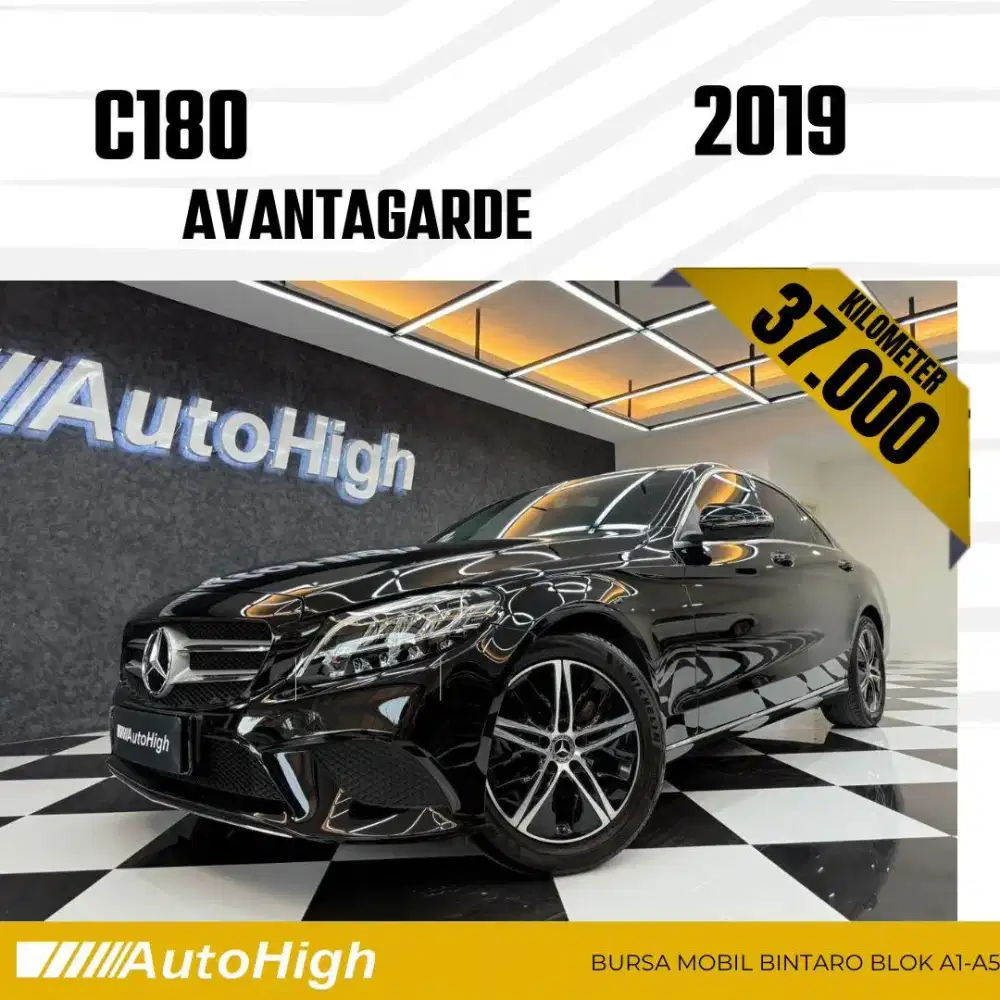DP10% [Km37.000] C180 Avantgarde 2019 Black Reg 2021 #AUTOHIGH