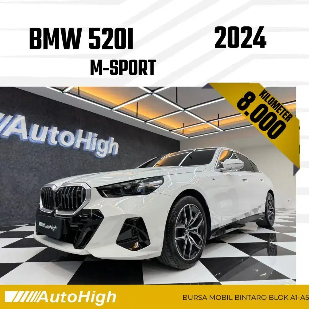 DP10% [Km8.000] 520i M-Sport 2024 White Reg 2025 #AUTOHIGH