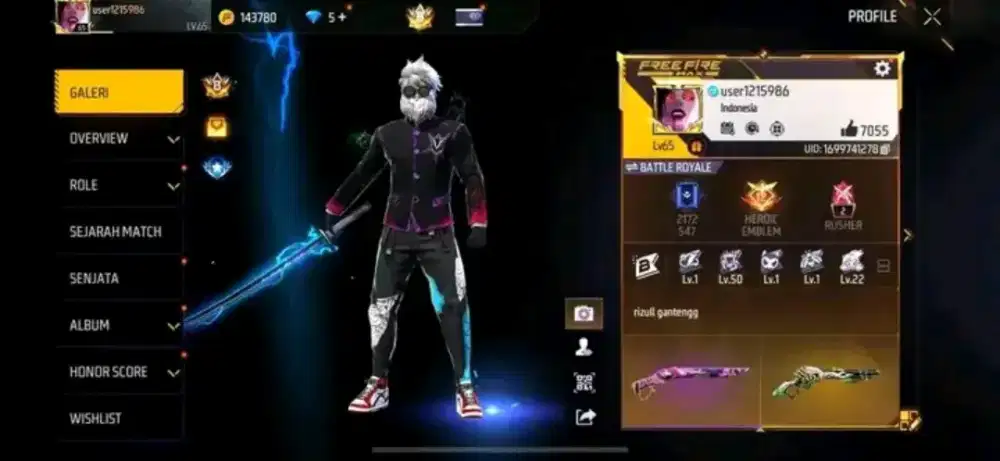 Jual akun ff data aman