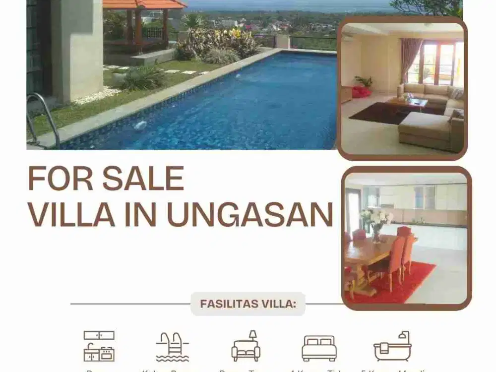 DIJUAL VILLA PEMANDANGAN LAUT LOKASI UNGASAN