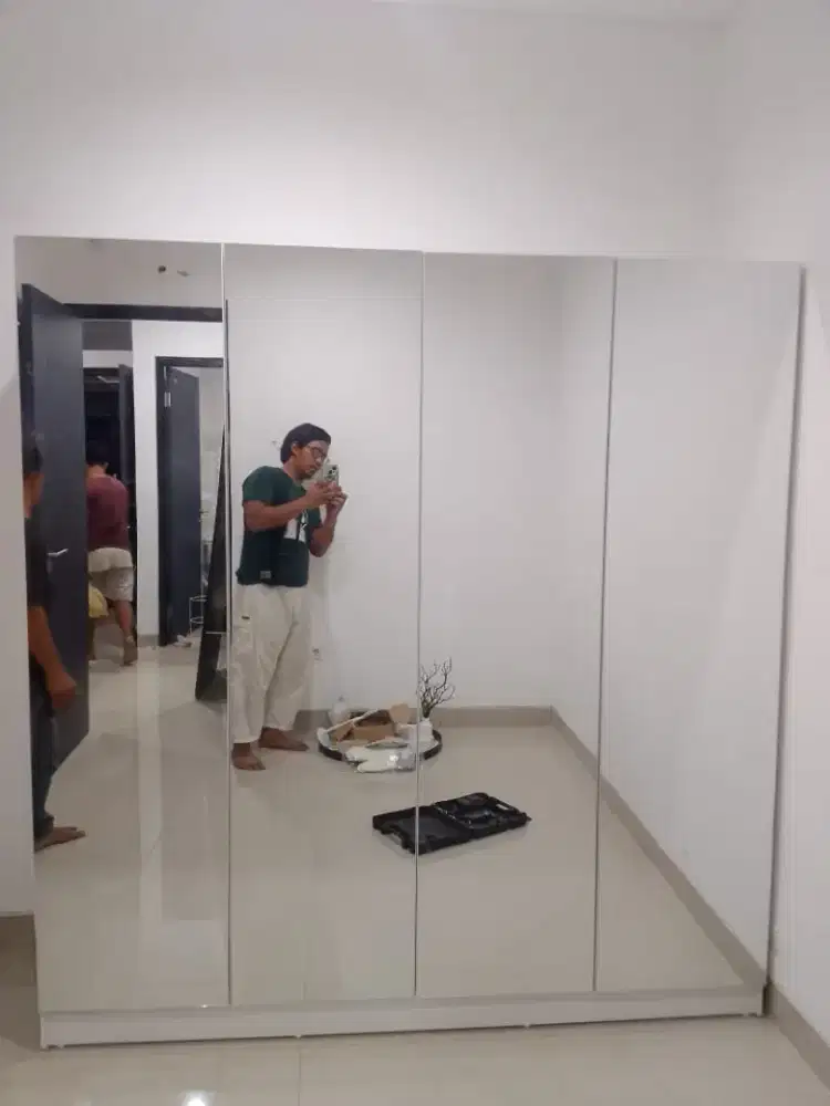 READY STOK TERLARIS LEMARI PAKAIAN PINTU 4 SWING DOOR