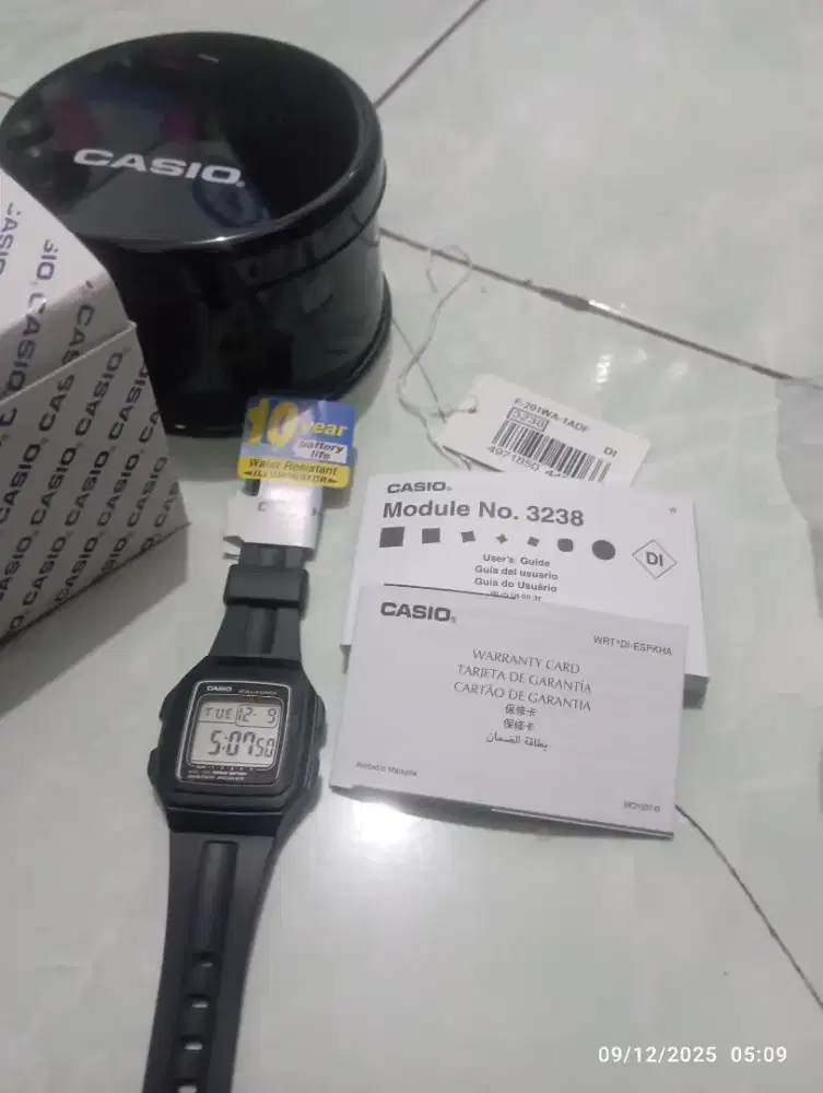 JAM TANGAN CASIO F201WA-1ADF ORIGINAL