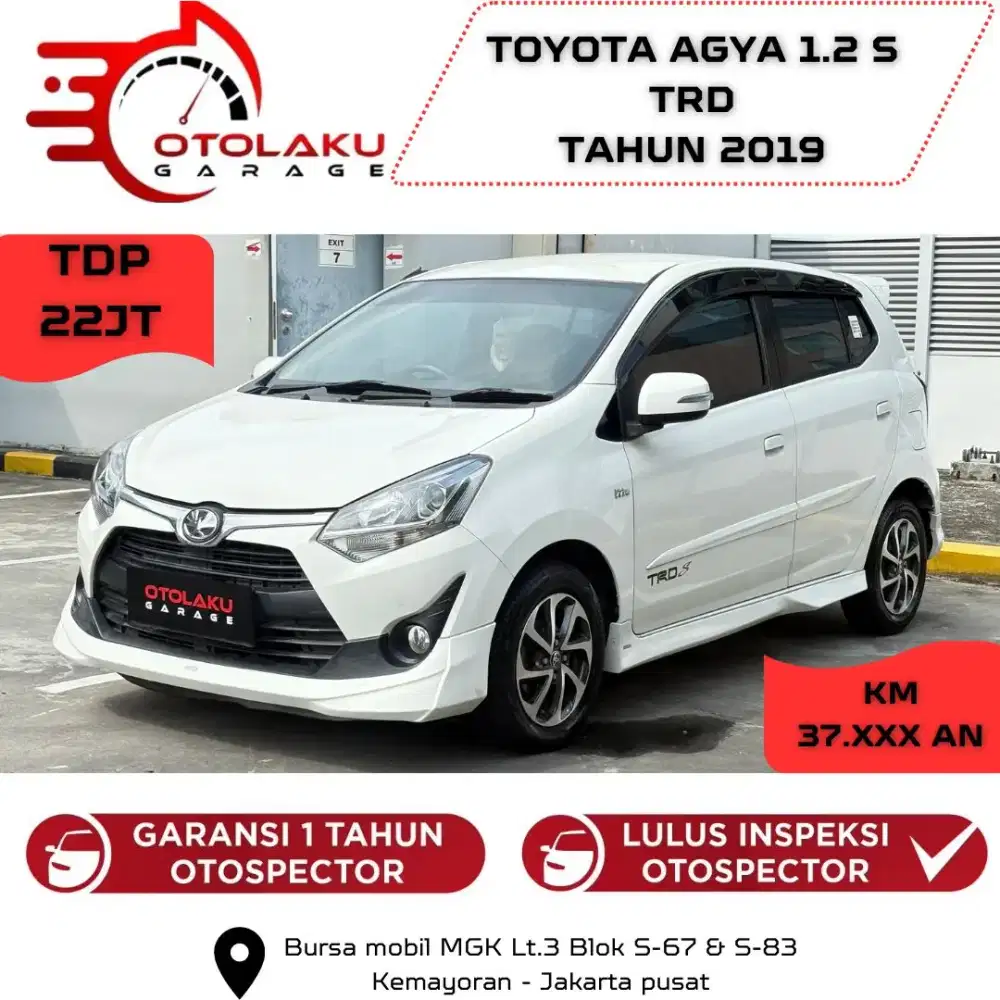 [TERMURAH] TOYOTA AGYA G TRD 1.2 A/T PUTIH