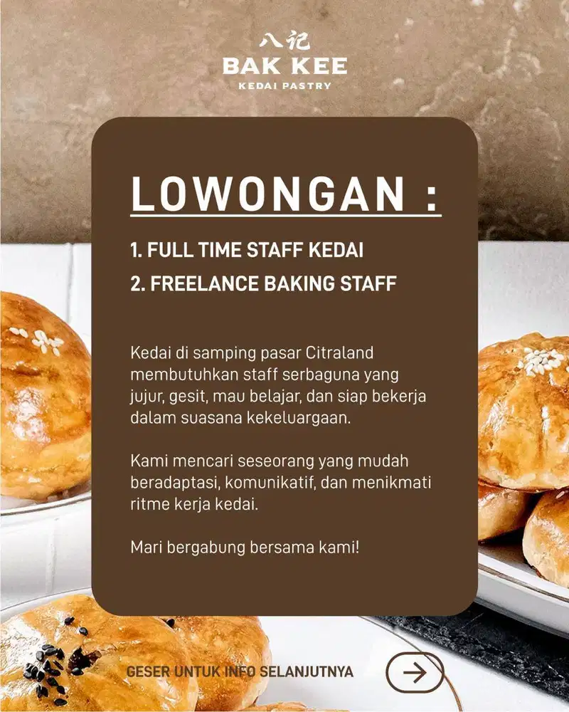 Dicari Staff Kedai Cafe