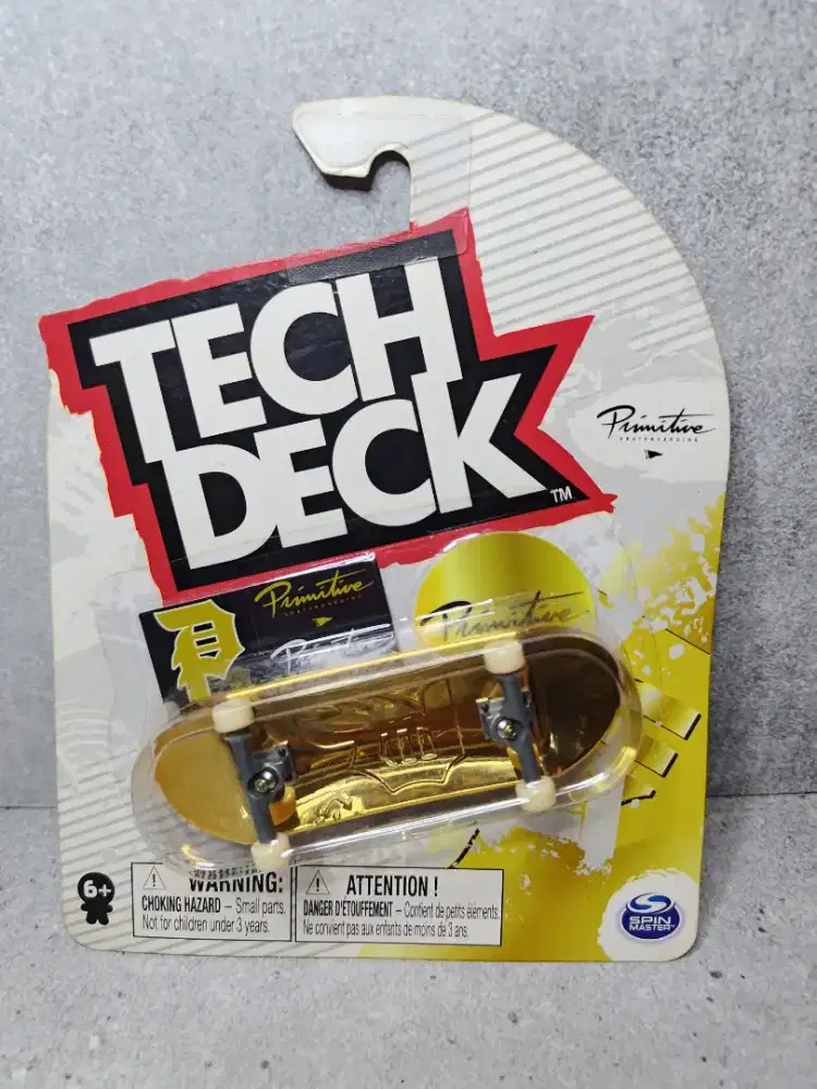 Tech Deck Primitive Golden Ultra Rare Spin Master Fingerboard Mainan