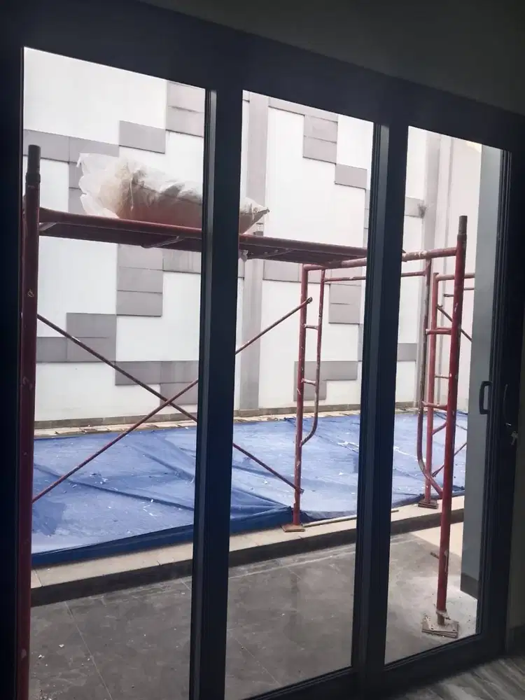 Jual Pintu Sliding UPVC 3 Daun - Falken Doff Abu-abu