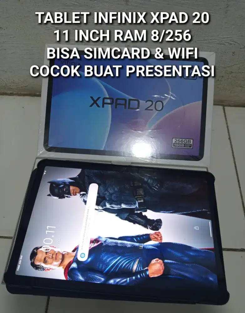 Tablet Infinix XPAD 20 Ram 8/256 simcard wifi fullset  layar 11 inch