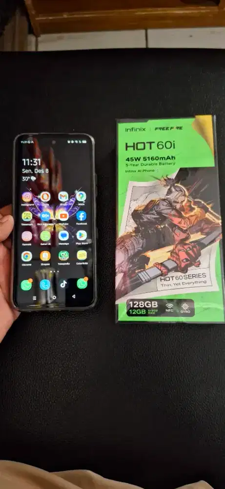 Infinix Hot 60i 6/126gb fullset mulus no minus