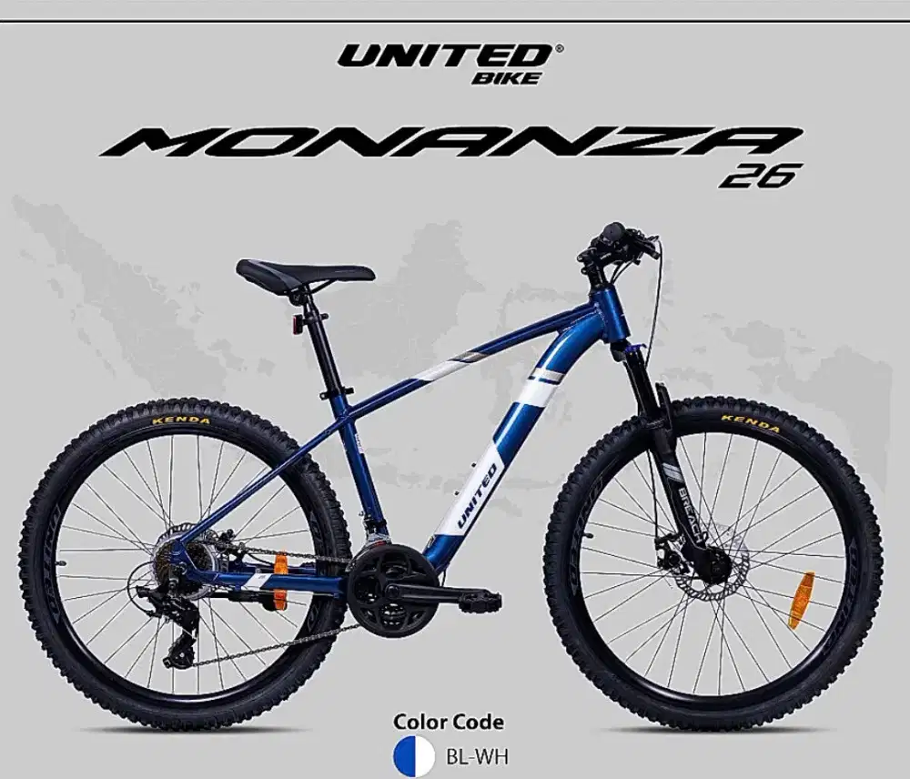 UNITED 26inch Monanza alloy Shimano 3x8speed inner cable Fork Lock