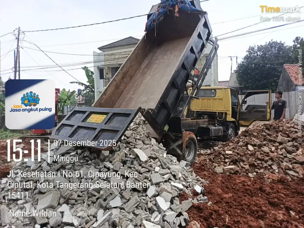 Jasa pengurugan puing dan buang sampah