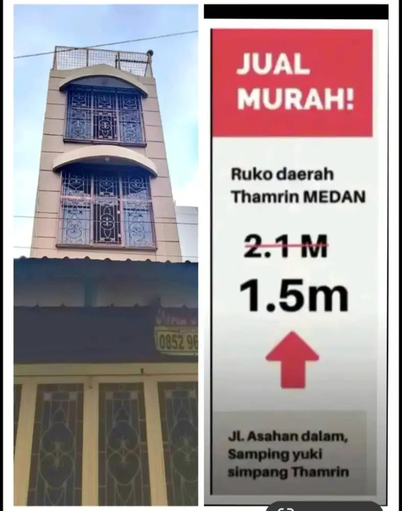 RUKO MEWAH 5LT JALAN ASAHAN ( SEBELAH YUKI ) THAMRIN HM YAMIN