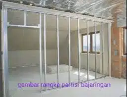 GYPSUM Pasang Plafon PVC PARTISI Gypsum + Kusen Alumunium ALUMINIUM