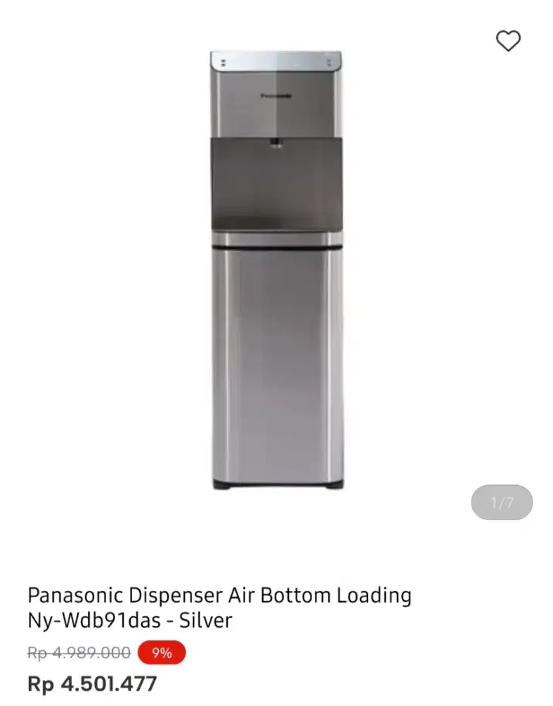 DISPENSER PANASONIC BOTTOM LOAD