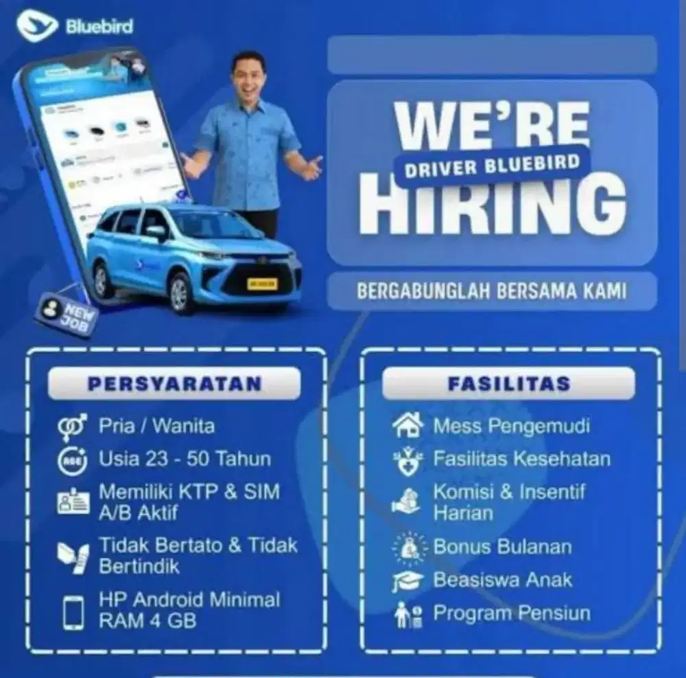 Di butuhkan 7 orang driver untuk unit baru