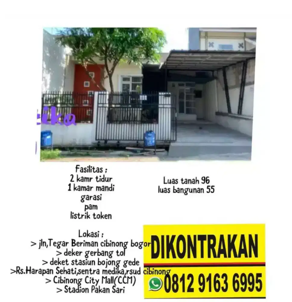 disewakan / dijual