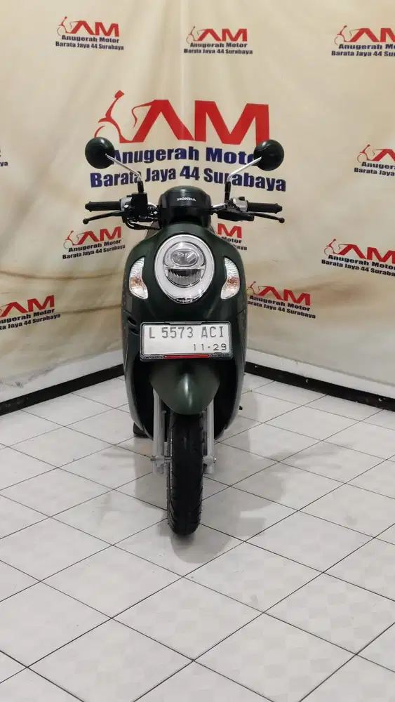 Istimewa Km 6 Ribu Honda Scoopy prestige tahun 2024 Hijau Doff