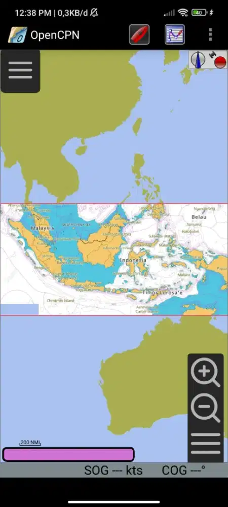 terima pemasangan Aplikasi opencpn dan navionic