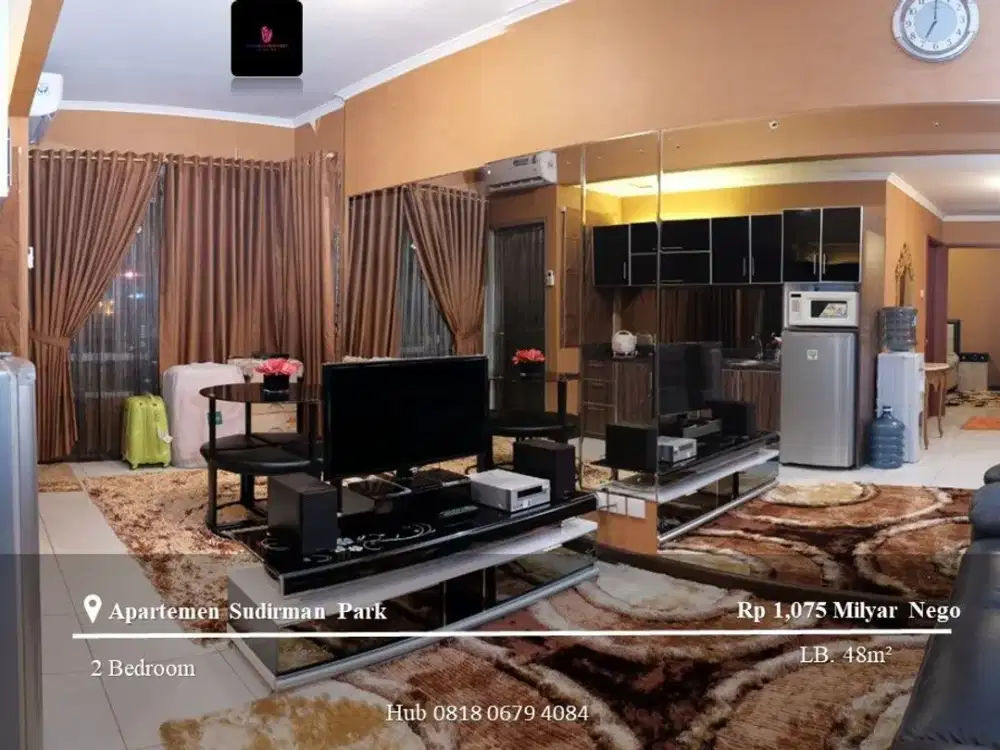 Dijual Apartement Sudirman Park High Floor 2BR Fully Furnished