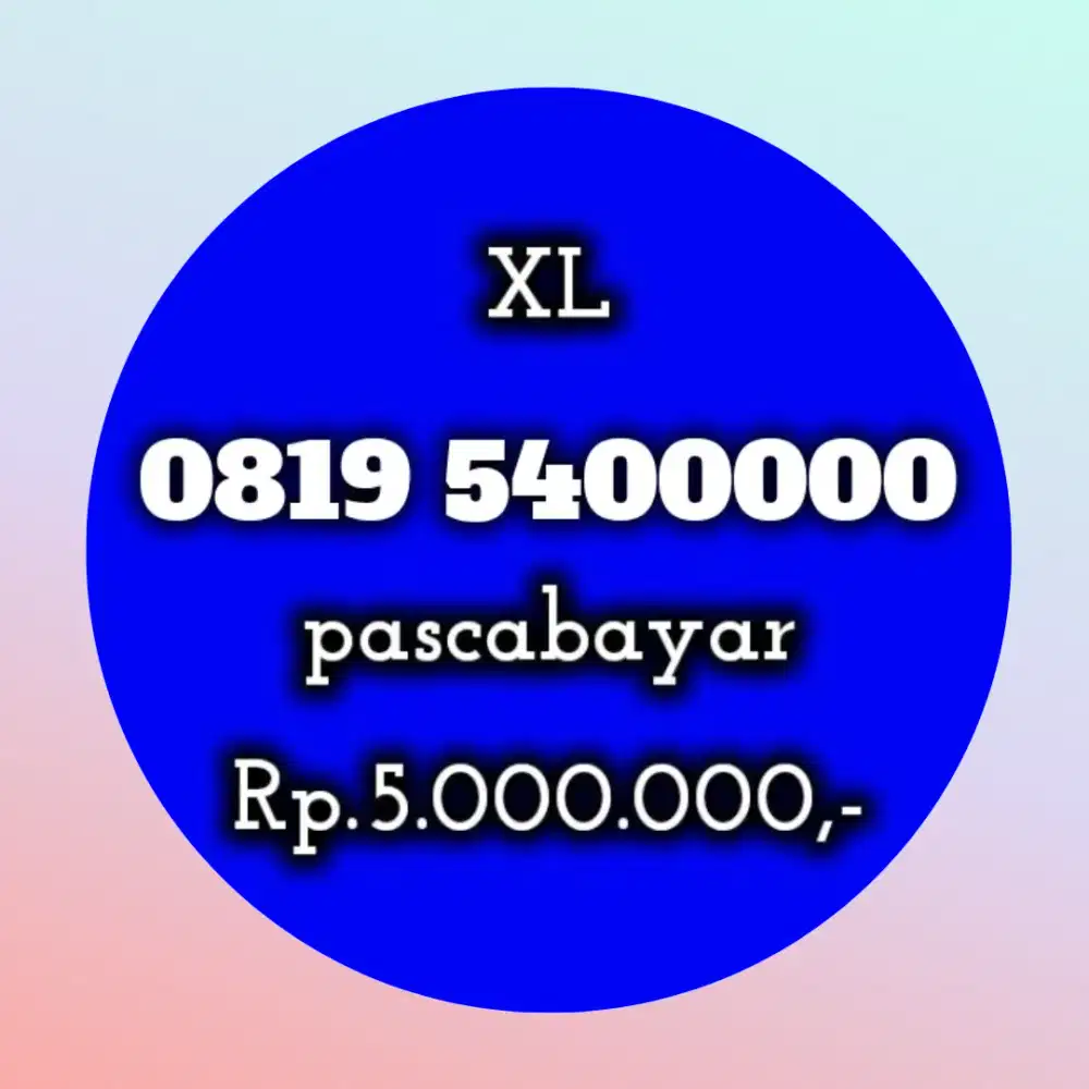 NOMOR CANTIK KOLEKSI XL 5400000