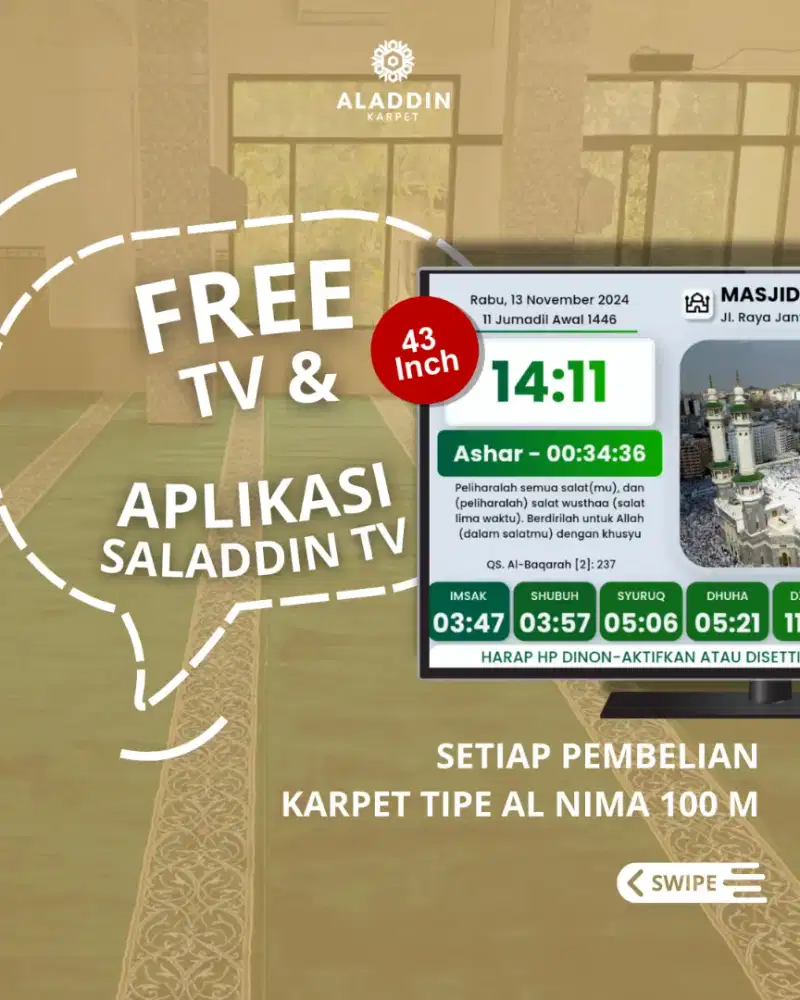 Jual Karpet Masjid Harga Cuci Gudang Bonus Banyak