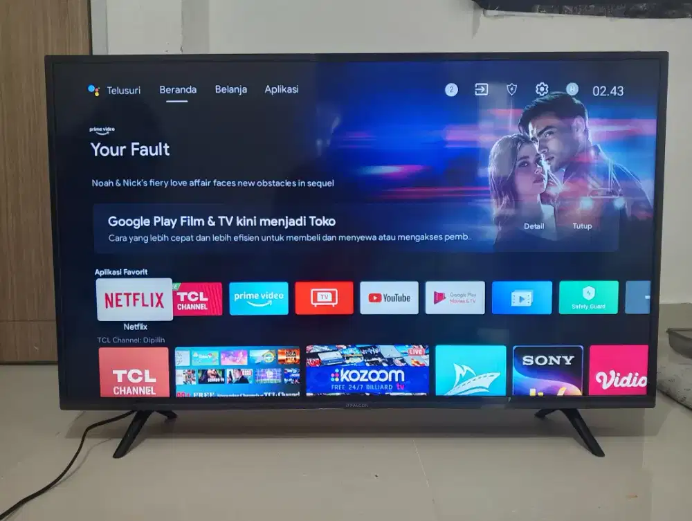 TV Android Iffalcon TCL 43 inch
