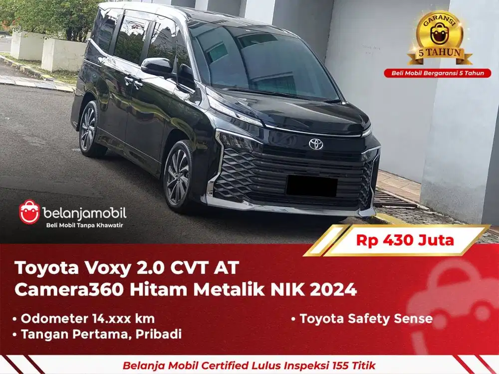 [ GARANSI 5TH ] Toyota Voxy 2.0 CVT AT Hitam Metalik 2024/2025
