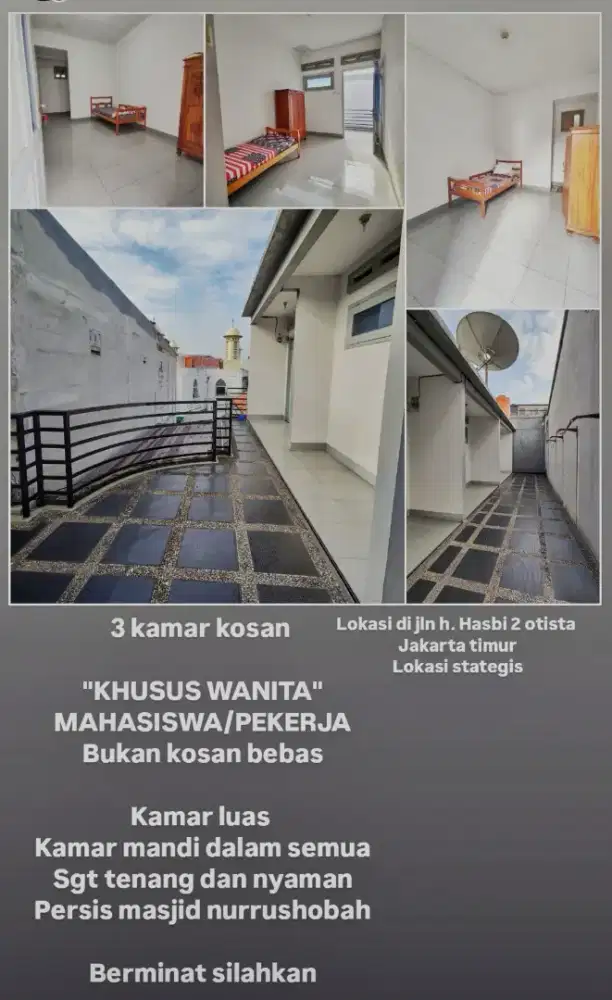 Kost nyaman khusus putri di otista jakarta timur