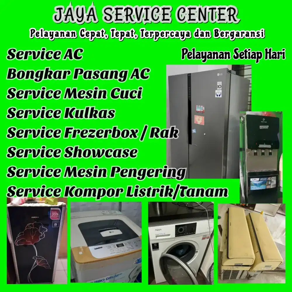 Service Mesin Cuci Kulkas Bongkar Pasang AC Servis AC Frezerbox Gubeng