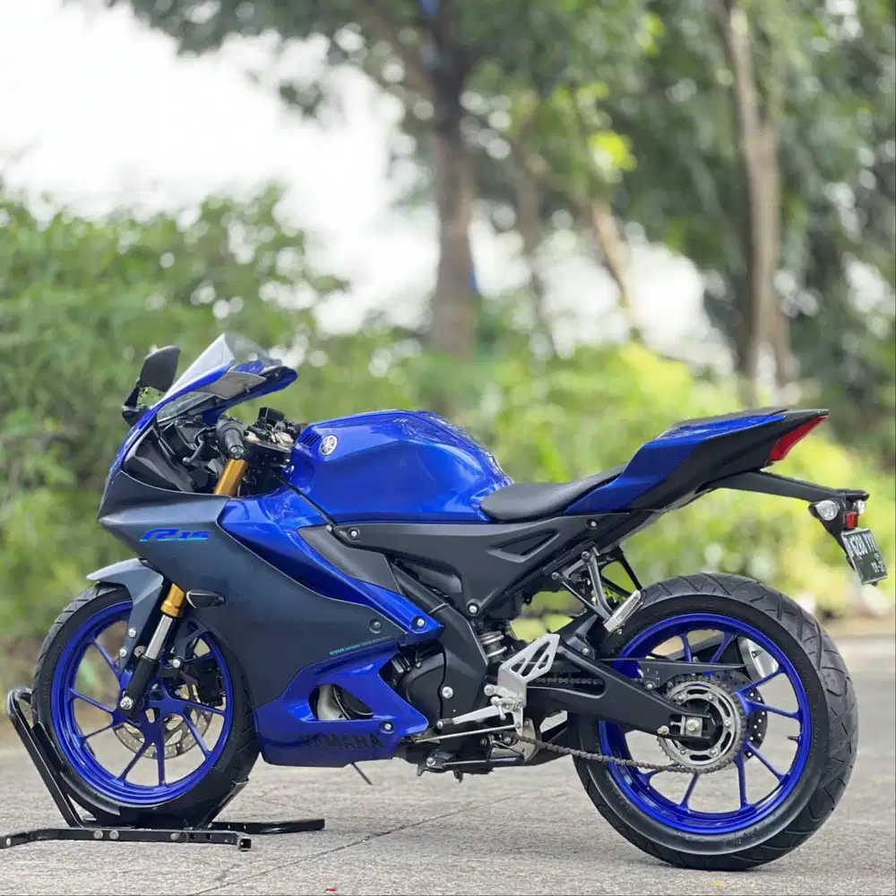YAMAHA YZF R15 V4 2022 BIRU KM RENDAH PAJAK PANJANG KAYAK BARU