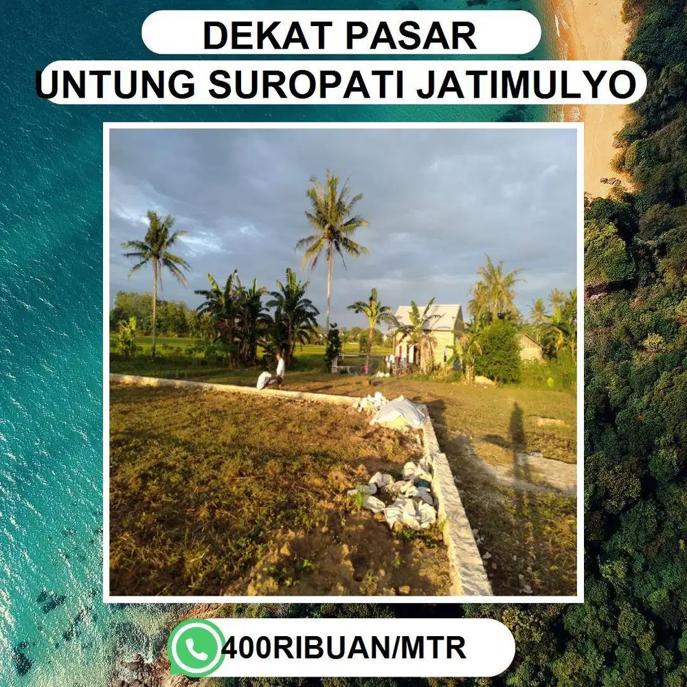 Tanah datar siap bangun Lokasi sangat dekat pasar karang anyar