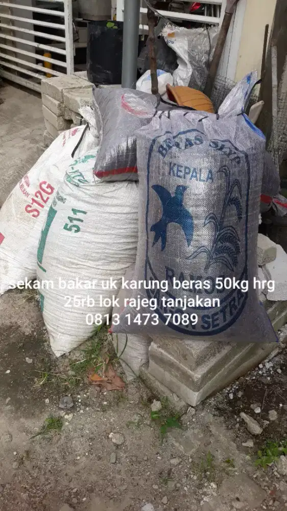 sekam bakar untk media tanam dll