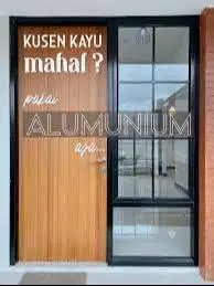 Partisi - Sekat - Plafon Gypsum PVC WPC + Kusen Aluminium - Alumunium