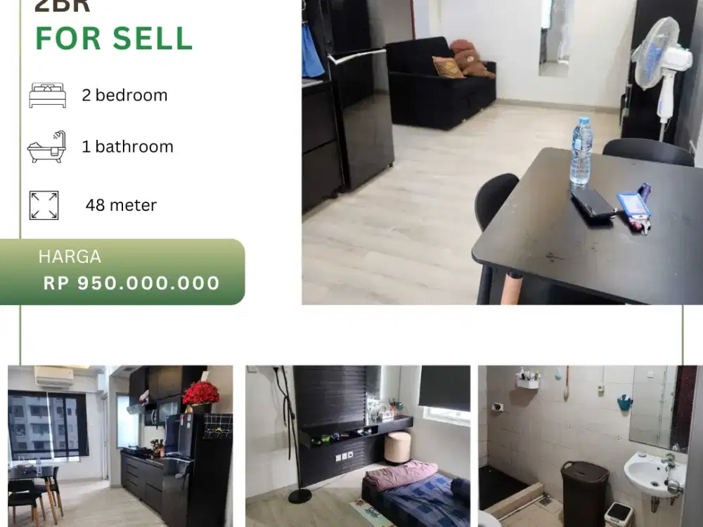 Dijual Apartement Sudirman Park 2BR Full Furnished View Selatan
