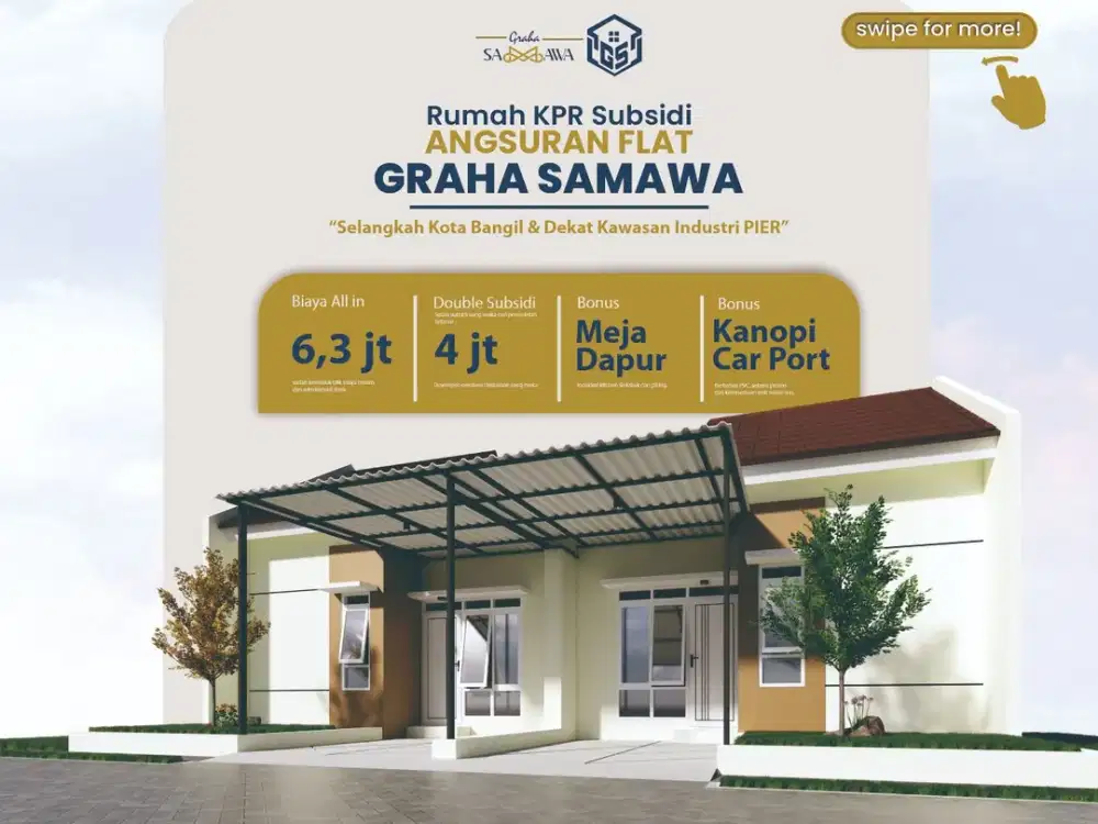 RUMAH SUBSIDI TIPE 30/60 PALING LARIS!