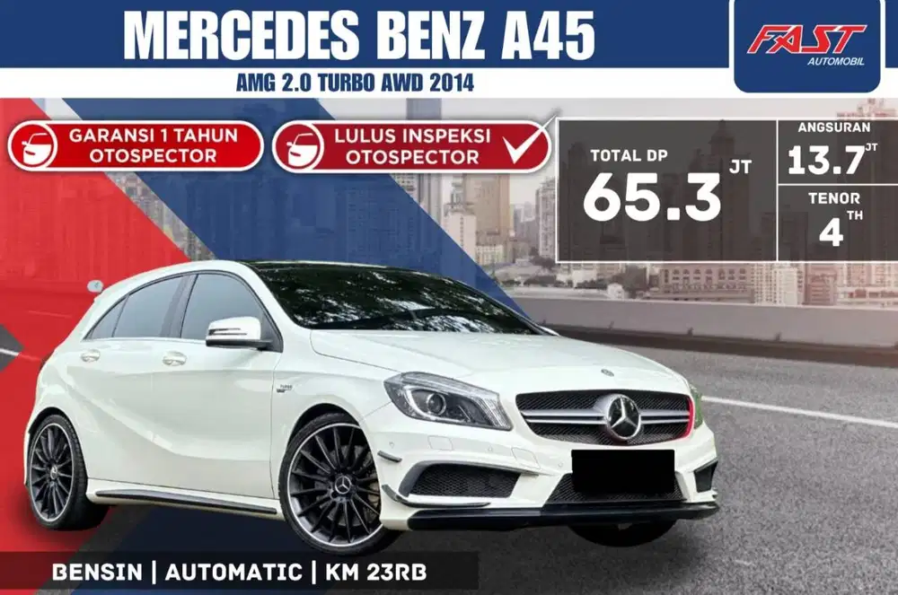 MERCEDES BENZ A45 AMG 2014 2.0 TURBO AWD PANORAMIC LOW KM.23RB #F1ST