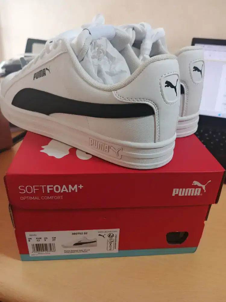 PUMA Smash Vulcanised V3 Low White-Black