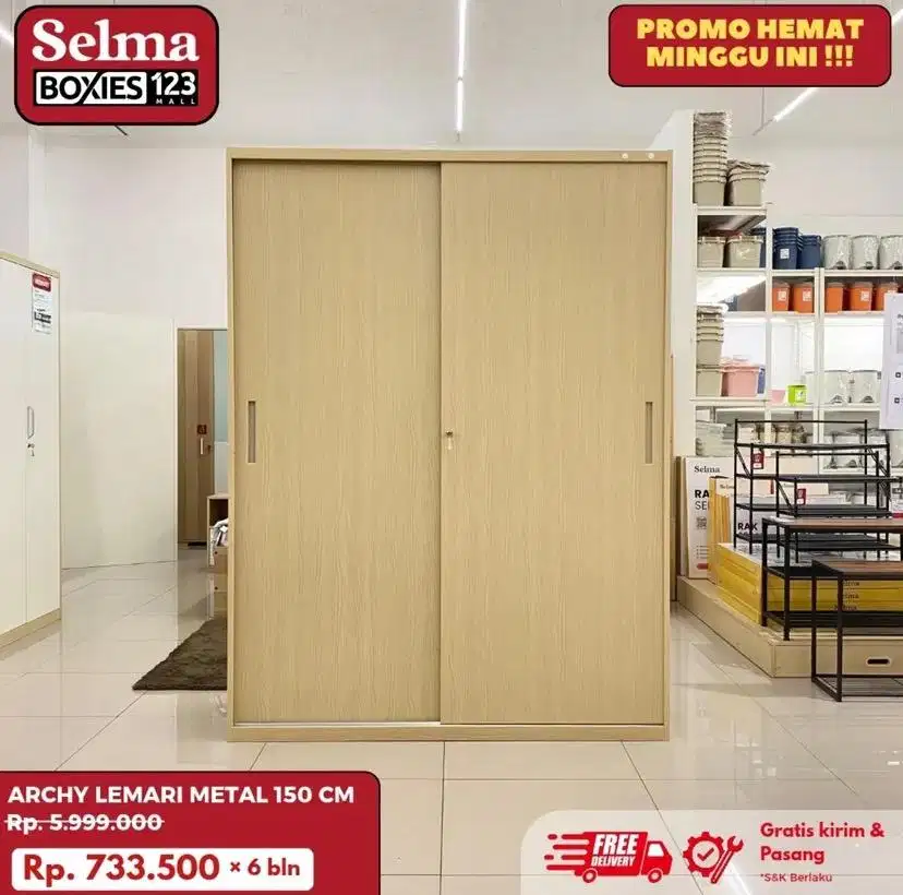 Lemari besi pintu geser ukuran besar