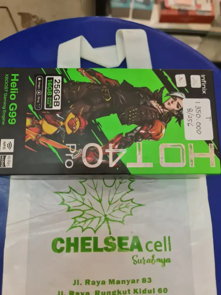 Murah hp infinix hot 40 pro 8/256 lkp mulus ,bs TT